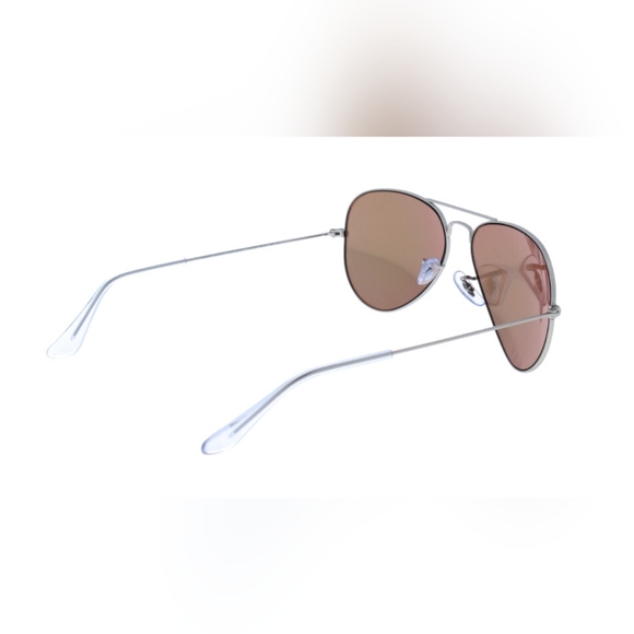 RayBan Aviator Pink Mirror Lenses Silver Frame RB3025 Women / Men New - Picture 7 of 14
